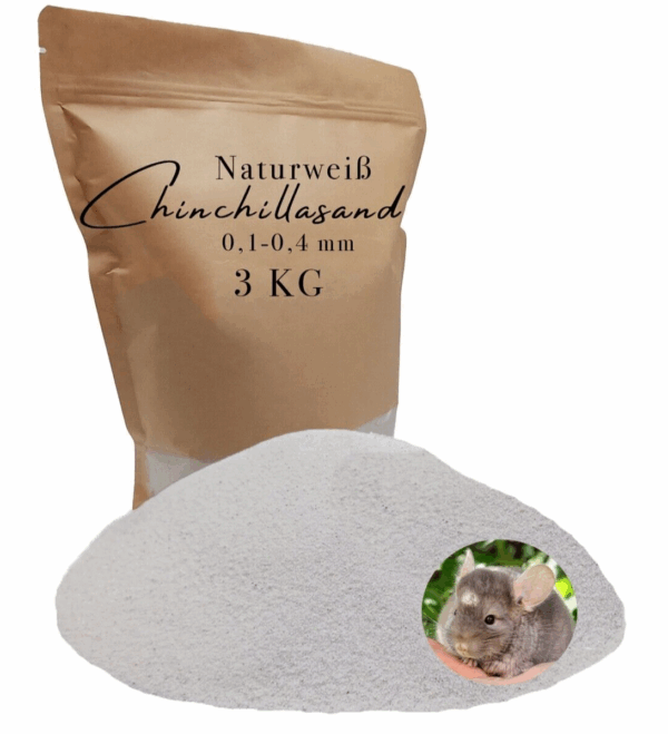 3 kg Chinchillasand weiss Badesand Staubbad Hamster Maeuse Ratten fein Fellpflege 145629166888