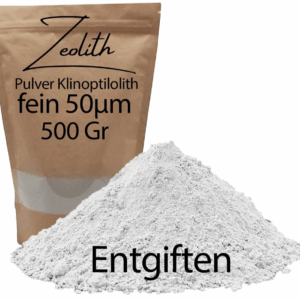 500gr Naturzeolith Klinoptilolith hochfein 50µm Pulver Vulkanmineral entgiften