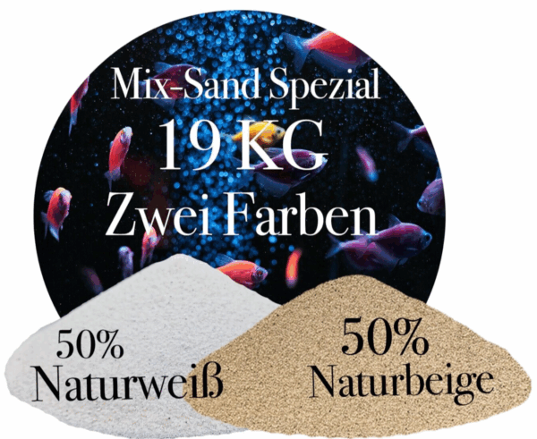 Aquariumsand 19 KG Mix Sand Beige Weiss 01 06 mm Aquariensand Bodengrund 146399930798