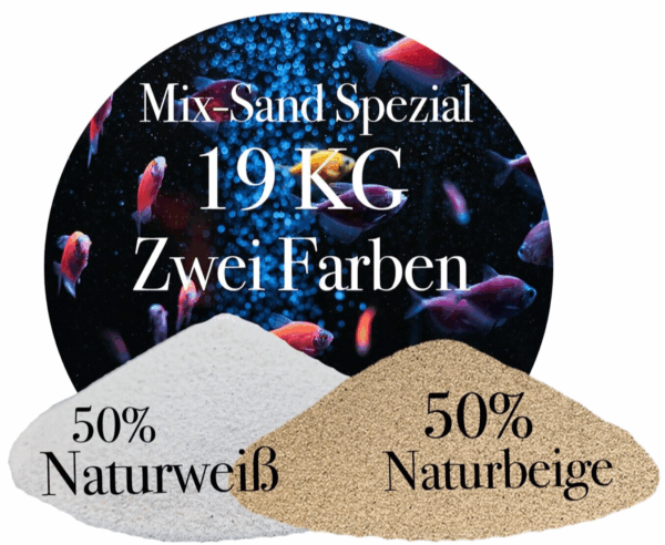 Aquariumsand 19 Mix Sand Beige Weiss 10 20 mm Aquariensand Bodengrund 146399930728