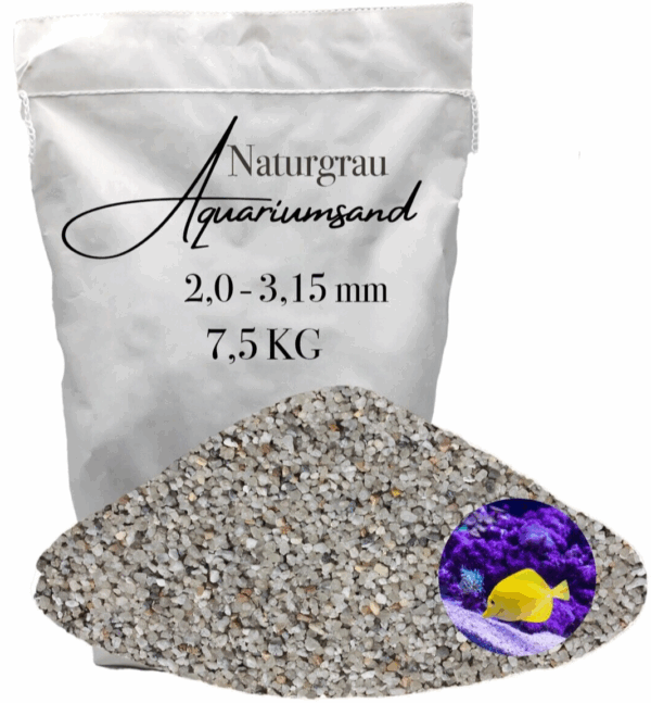 Aquariumsand Aquariumkies 20 315 mm Aquariensand Aquarienkies Bodengrund grau 145903813258