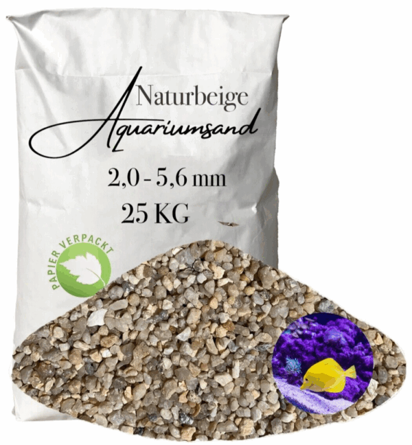 Aquariumsand Aquariumkies Aquariensand papierverpackt 20 56 mm Quarzsand 145888011628