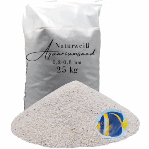 Bodengrund weiß feiner Aquariensand 25kg Aquarium sand Aquarienkies Aquariumkies