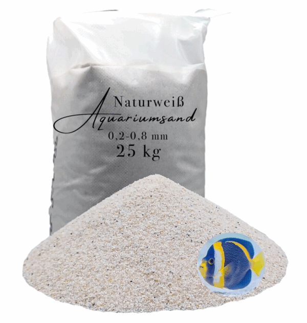 Bodengrund weiss feiner Aquariensand 25kg Aquarium sand Aquarienkies Aquariumkies 145634010298