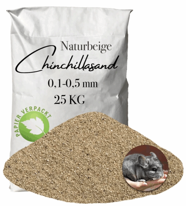 Chinchilla Sand beige Badesand 01 05mm 25 kg Staubbad Hamster Maeuse Papiersack 145792910578