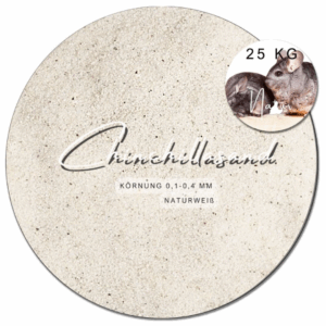 Chinchillasand weiß 0,1-0,4mm 25kg Badesand Staubbad Hamster fein Fellpflege