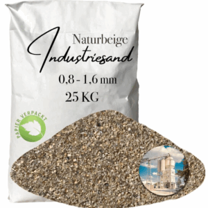 Industriesand Kunstharz Einstreuung 25 kg beiger Quarzsand Füllsand 0,8-1,6mm