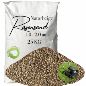 Rasensand Gartensand 25 kg Quarzsand für Rasenerde Bodenverbesserung 1,0-2,0 mm