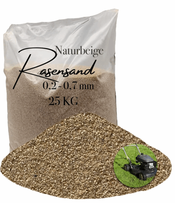 Rasensand Gartensand 25 kg Quarzsand fuer Rasenerde Bodenverbesserung Plastiksack 145647107078