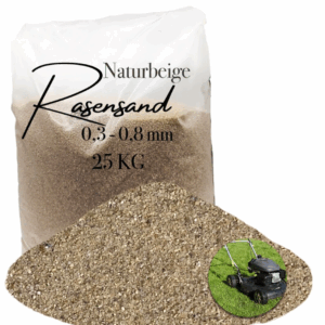 Rasensand Gartensand 25 kg Quarzsand für Rasenerde Bodenverbesserung Plastiksack