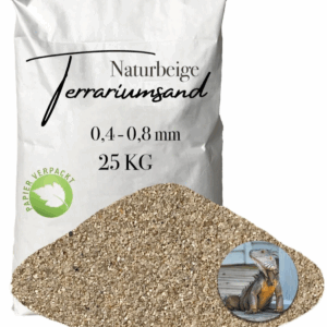 Terrariensand Terrariumsand 04 08mm naturbeige 25 kg Bodengrund grabfaehig Sand 145823276098