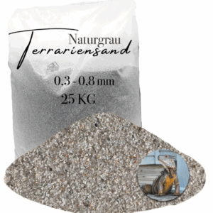 Terrariensand Terrariumsand Bodengrund grabfaehig Sand 25kg 03 08mm hellgrau 145840332888