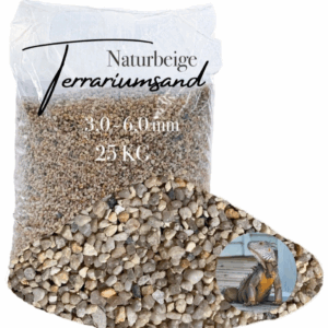 Terrariensand Terrariumsand Sand Bodengrund 25kg 30 60mm naturbeige grabfaehig 145719885938