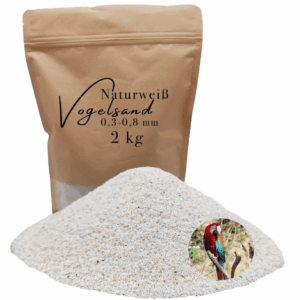 Vogelsand 03 08mm weiss 2 kg keimfrei ohne Zusatzstoffe wie Anis und Grit 146399930778