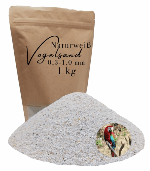 Vogelsand 03 10mm 1kg weiss keimfrei ohne Zusatzstoffe wie Anis und Grit 146399930748