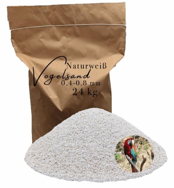 Vogelsand 04 08mm weiss keimfrei ohne Zusatzstoffe wie Anis und Grit 146399930768