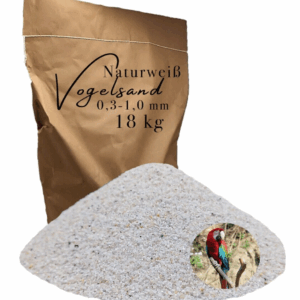 Vogelsand 18 kg 0,3-1,0mm weiß keimfrei wie Anis und Grit ohne Zusatzstoffe