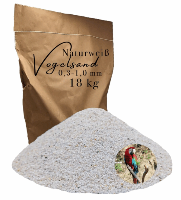 Vogelsand 18 kg 03 10mm weiss keimfrei wie Anis und Grit ohne Zusatzstoffe 146399930698
