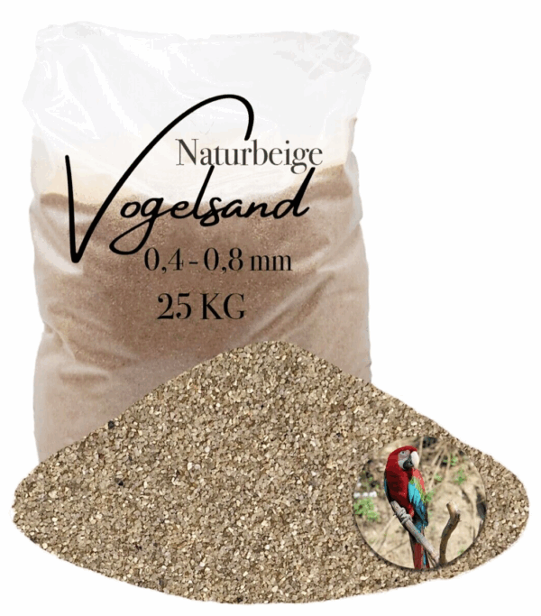 natuerlicher Vogelsand mittel 25kg kein Anis Grit 04 08mm gewaschen entstaubt 145676836088