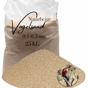 staubfreier feuergetrockneter Natur Vogelsand 25kg ohne Anis und Grit 0,1-0,3 mm