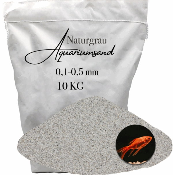 10 KG Aquariumsand Aquariumkies 01 05mm Aquariensand Bodengrund grau Quarzsand 145886818429