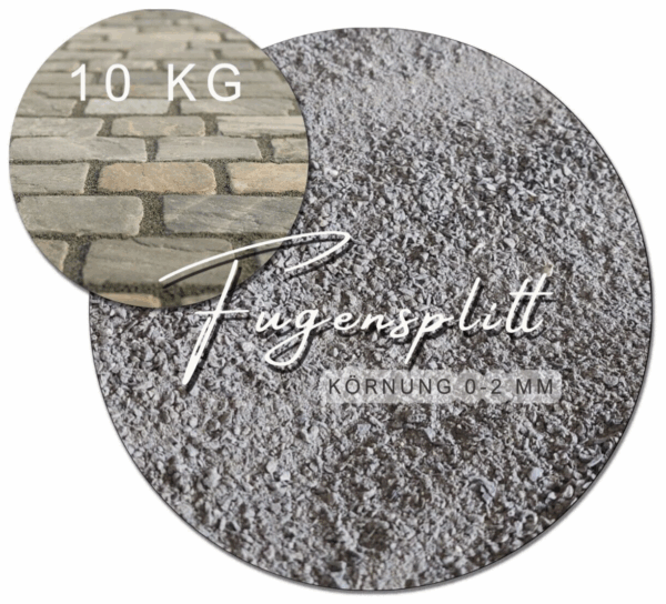 10kg Fugensplitt 0-2 Fugensand grau Einkehrsand für Pflasterfugen unkrauthemmend