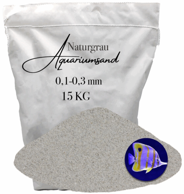 15 KG Aquariumsand Aquariumkies 01 03mm Aquariensand Bodengrund grau Quarzsand 145882960959