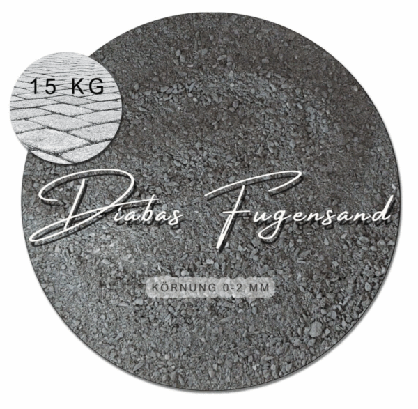 15 kg Diabas Fugensand Splitt grau Einkehrsand für Pflasterfugen unkrauthemmend