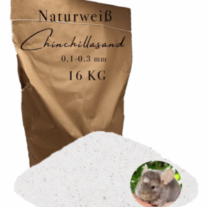 16 kg Chinchillasand weiß Badesand Staubbad Hamster Mäuse Ratten fein Fellpflege