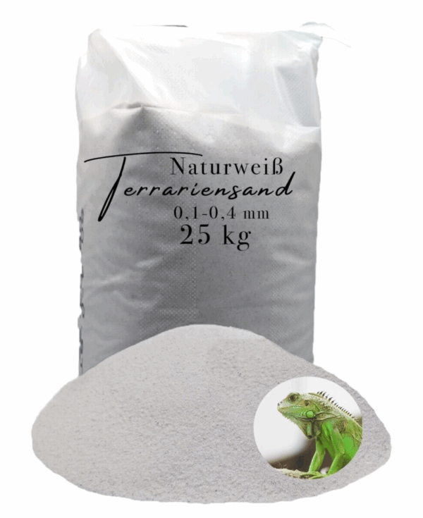 25 kg Terrariensand Terrariumsand naturweiss 01 04mm Bodengrund grabfaehig Sand 145634056689