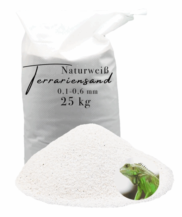 25 kg Terrariensand Terrariumsand naturweiss 01 06mm Bodengrund grabfaehig Sand 145634075899