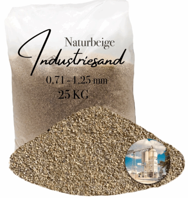 25 kg beiger Quarzsand Industriesand Kunstharz Einstreuung Fuellsand 071 125mm 145723535489