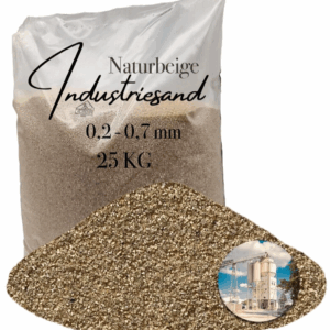 25 kg beiger Quarzsand Industriesand für Kunstharz Einstreung Füllsand 0,2-0,7mm