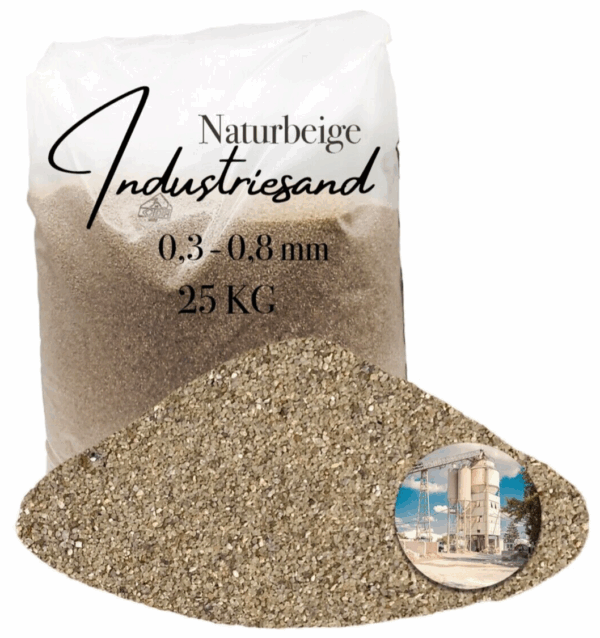 25 kg beiger Quarzsand Industriesand fuer Kunstharz Einstreung Fuellsand 03 08mm 145723506859