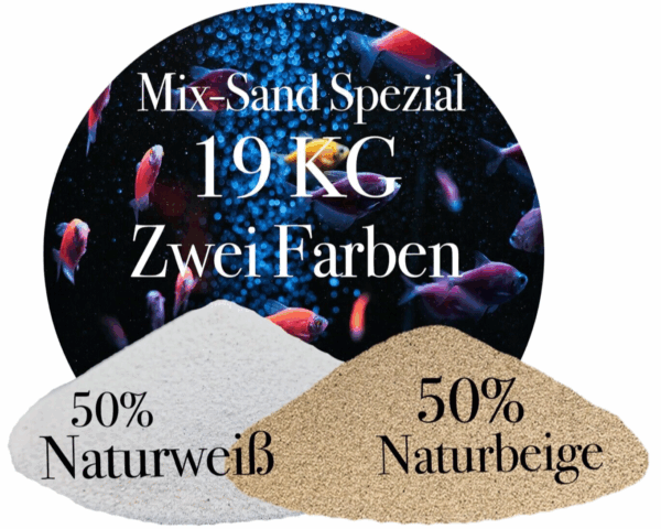 Aquariumsand 19 KG Mix Sand Beige Weiss 01 04 mm Aquariensand Bodengrund 146399930799