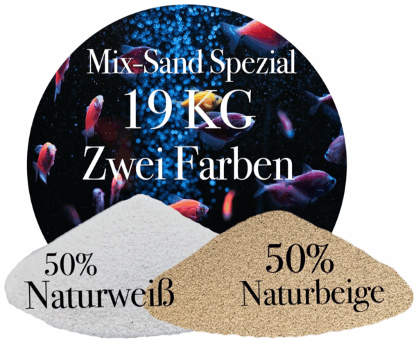 Aquariumsand 19 KG Mix Sand Beige Weiss 01 07 mm Aquariensand Bodengrund 146399930829