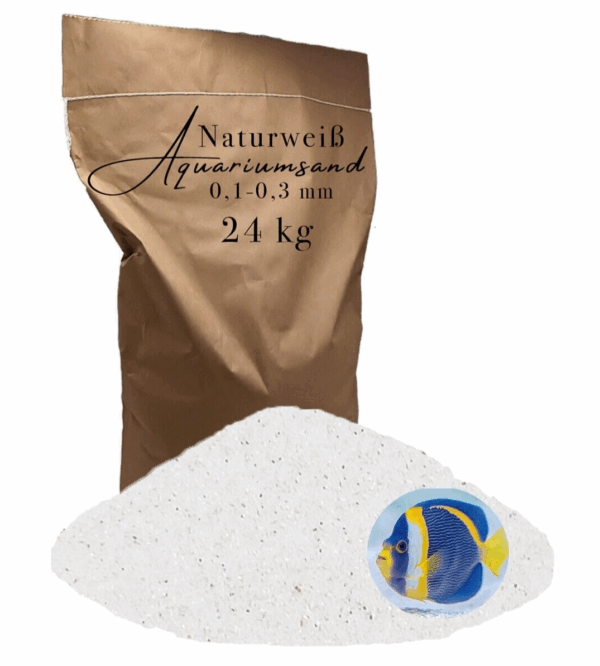 Aquariumsand weiss Aquariensand Aquarienkies Aquariumkies Bodengrund Sand 24 kg 146399930689