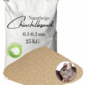 Chinchilla Sand beige Badesand 01 03mm 25 kg Staubbad Hamster Maeuse Papiersack 145792914949