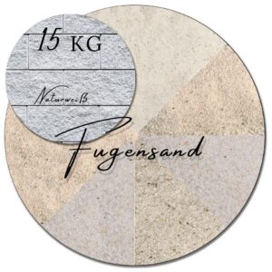 Fugensand weiß für enge Fugen bis 2mm Quarzsand Einkehrsand unkrauthemmend 15kg