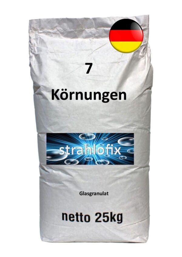 Glasgranulat Strahlmittel 25 kg Strahlgut Glasbruch Strahlgranulat Sandstrahlen 145459820609