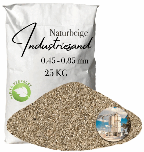Industriesand Kunstharz Einstreuung 25 kg beiger Quarzsand Fuellsand 045 085mm 145821233659