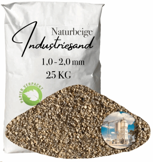 Industriesand Kunstharz Einstreuung 25 kg beiger Quarzsand Fuellsand 10 20mm 145821224789