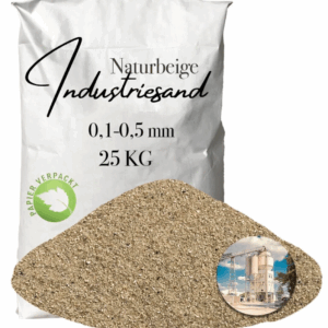 Industriesand für Kunstharz Einstreung 25 kg beiger Quarzsand Füllsand 0,1-0,5mm