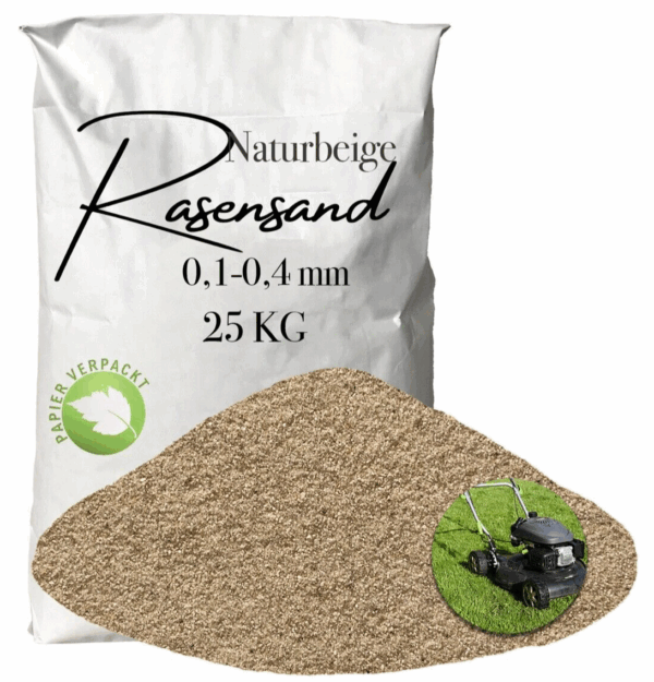 Rasensand Gartensand 25 kg Quarzsand fuer Rasenerde Bodenverbesserung Papiersack 145765790339