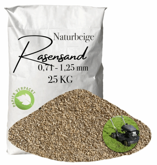 Rasensand Gartensand 25 kg Quarzsand fuer Rasenerde Bodenverbesserung Papiersack 145765795889