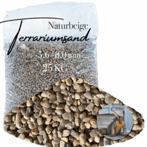 Terrariensand Terrariumsand Bodengrund grabfaehig Sand 25kg 56 80mm naturbeige 145719932509