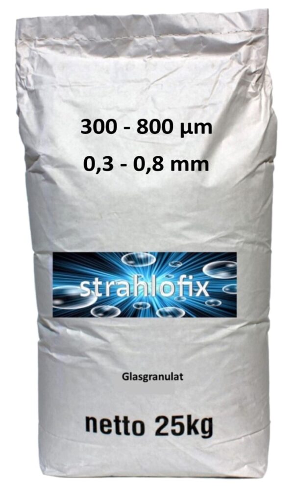 Variante von Glasgranulat Strahlmittel 25 kg Strahlgut Glasbruch Strahlgranulat Sandstrahlen 145459820609 616b