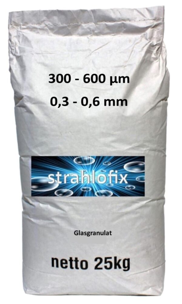 Variante von Glasgranulat Strahlmittel 25 kg Strahlgut Glasbruch Strahlgranulat Sandstrahlen 145459820609 96a1