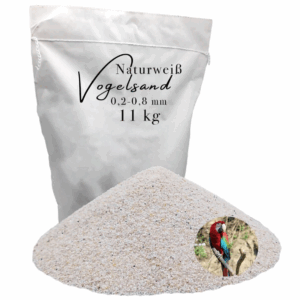 Vogelsand 02 08mm weiss keimfrei 11 kg ohne Zusatzstoffe wie Anis und Grit 146399930849