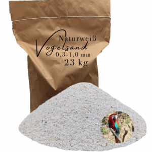 Vogelsand 23 kg 0,3-1,0mm weiß keimfrei ohne Zusatzstoffe wie Anis und Grit